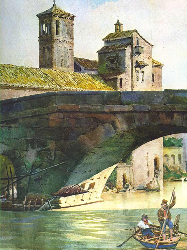 Ettore Roesler Franz, Ponte Cestio et San Bartolomeo all'Isola